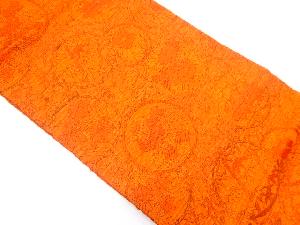 リサイクル　未使用品　丸に草花・古典柄織り出し名古屋帯